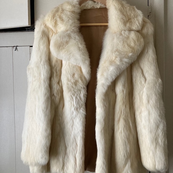 Jackets & Coats Genuine White Rabbit Fur Coat Poshmark